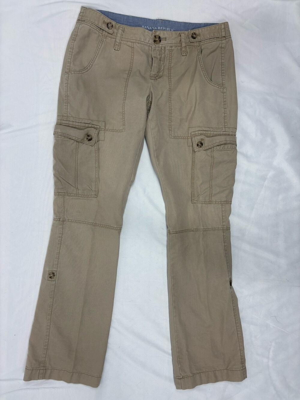 Banana Republic Women’s Low Rise Bootcut Cargo Hiking Pants Capri 4 Short Y2K